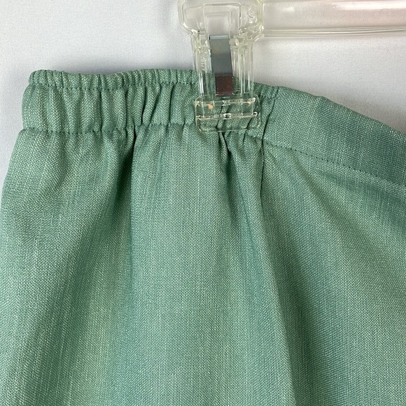 Draper's & Damons Light Green Pants w/Elastic Waist & Side Seam Pockets -Size 1X - Picture 3 of 9